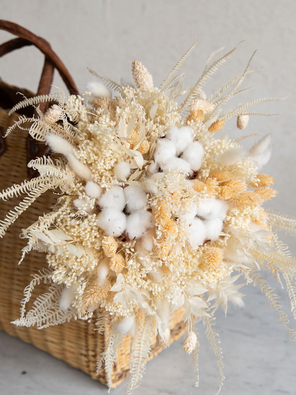 Bouquet avec fleurs de coton séchées - Bouquet 