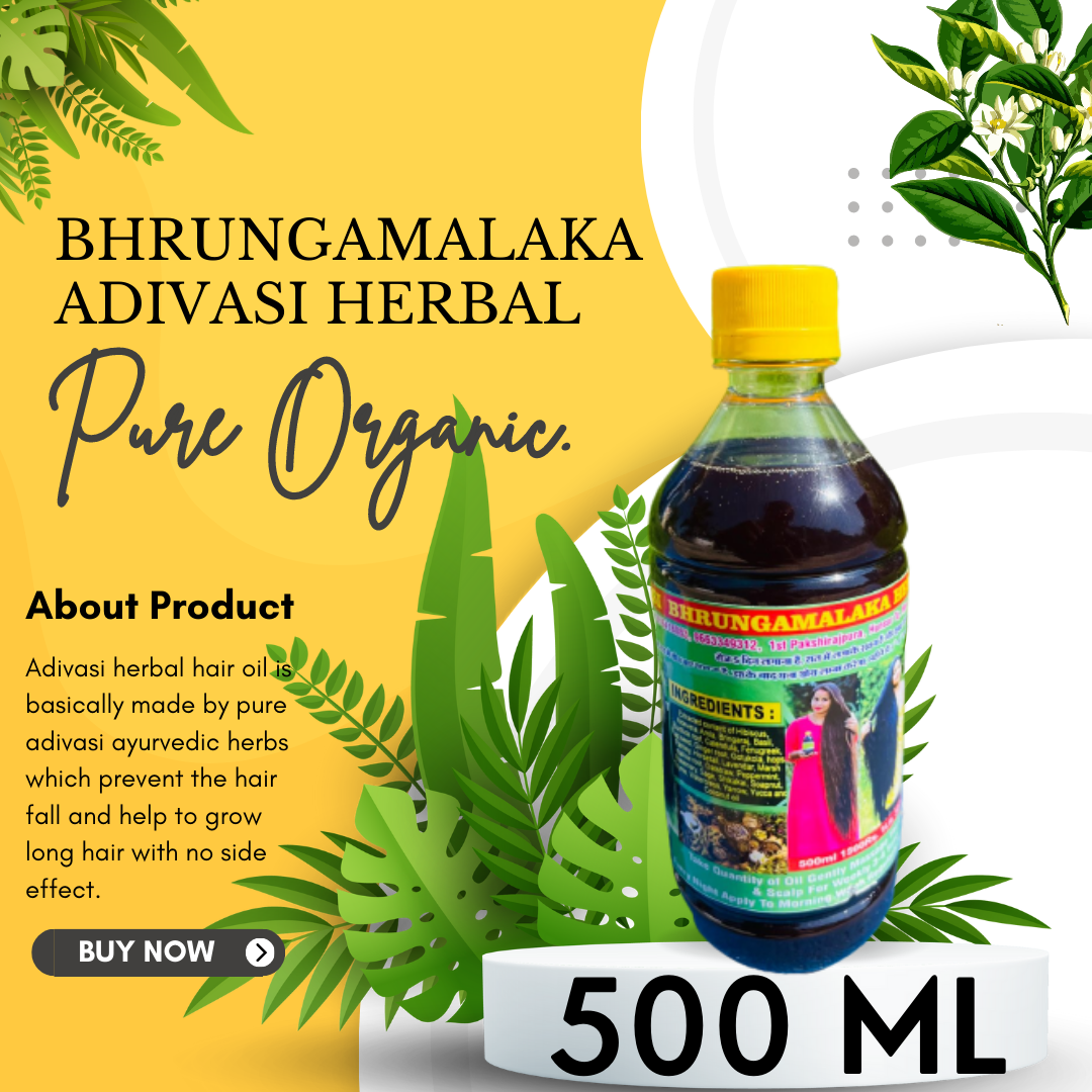 Divya Shri Adivasi Hair Oil  Long Shiny And Strong Hairs  100 Pure  Herbal And Ayurvedic  Pack Of 3 Bottle 1500 Ml  VeganMall