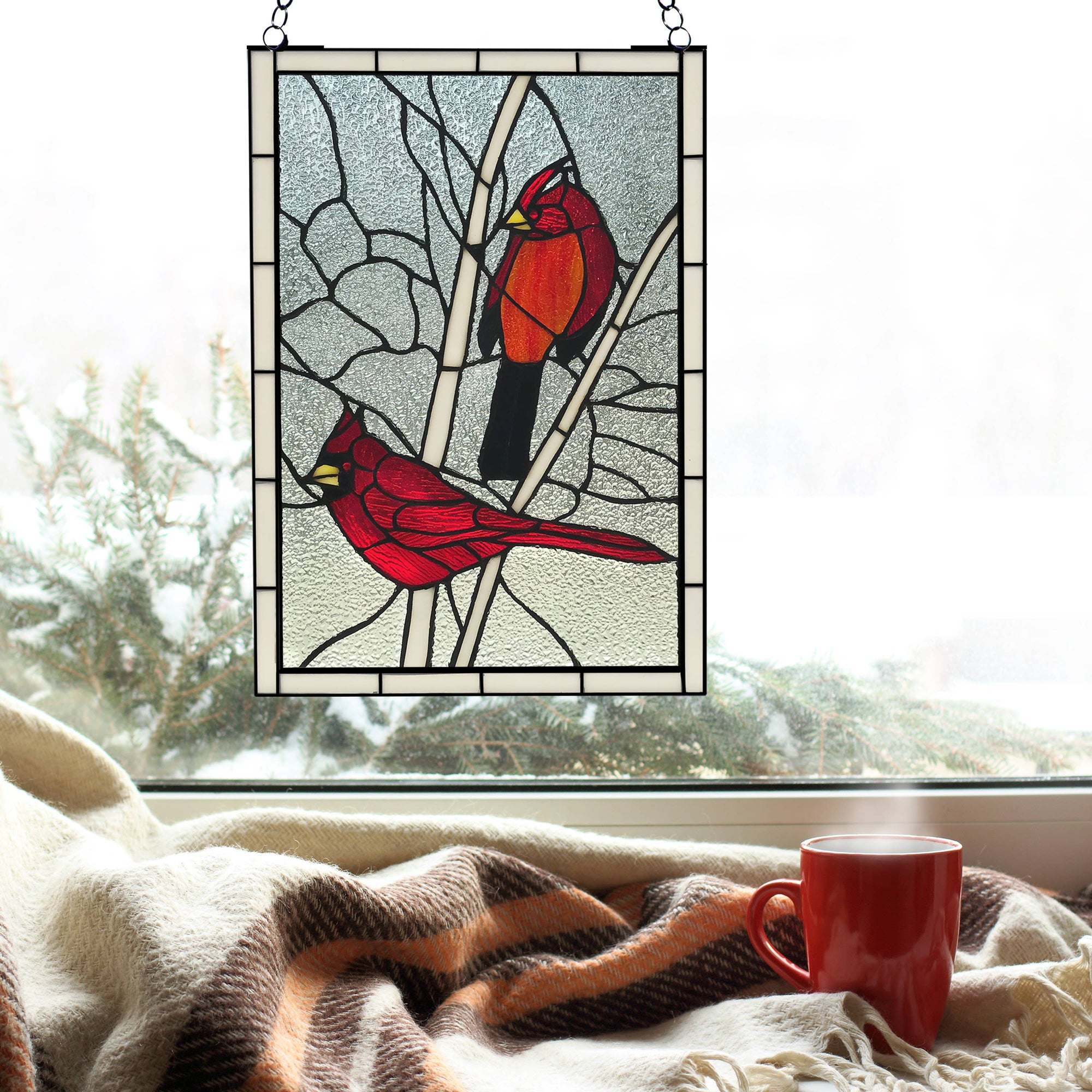 Buy Emelia Birds Stained Glass Window Panel, 9.5 Inch (Store Pickup Only)  Online With Canadian Pricing - Urban Nature Store