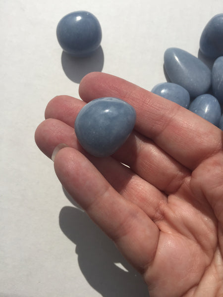 Angelite Tumbled Gemstone – Cast a Stone