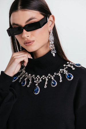 Conjunto Moletom Blusa Bordada Pedra+Calça Charth - MissChicFashion