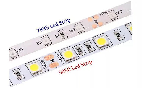 Comparação das Fita LED 2835 e 5050