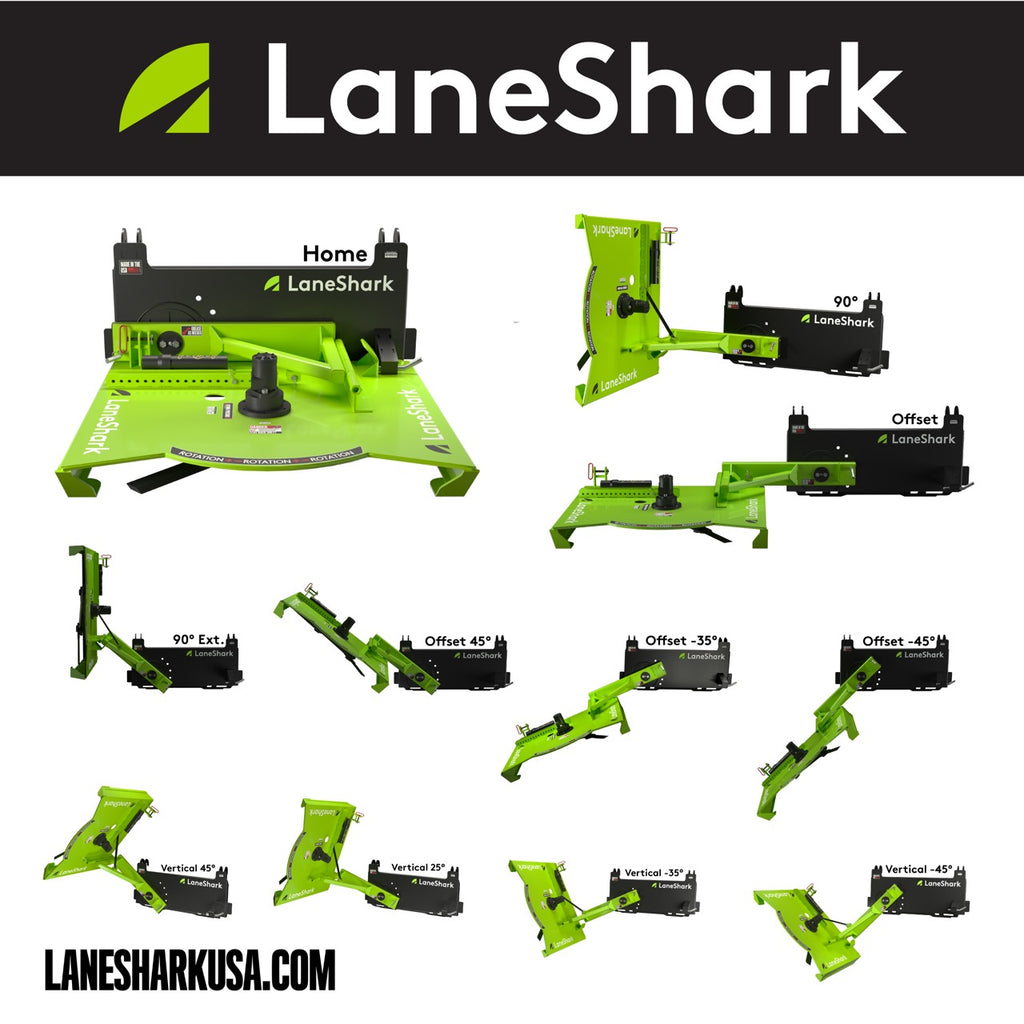 Graphic displaying some of the positions of the lane shark ls4