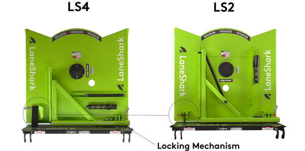 Overhead view of the LS2 and LS4 displaying the new locking mechanism