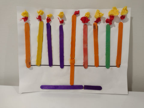 Popsicle stick menorah craft free download