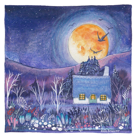 Harvest Moon Painting by Kate Brazier