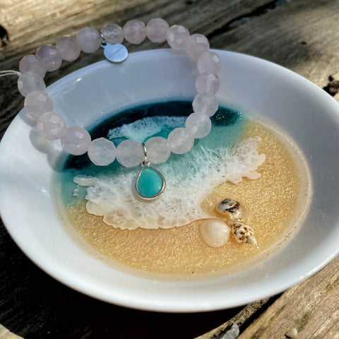 Ocean Trinket Dish holding beaded bracelet