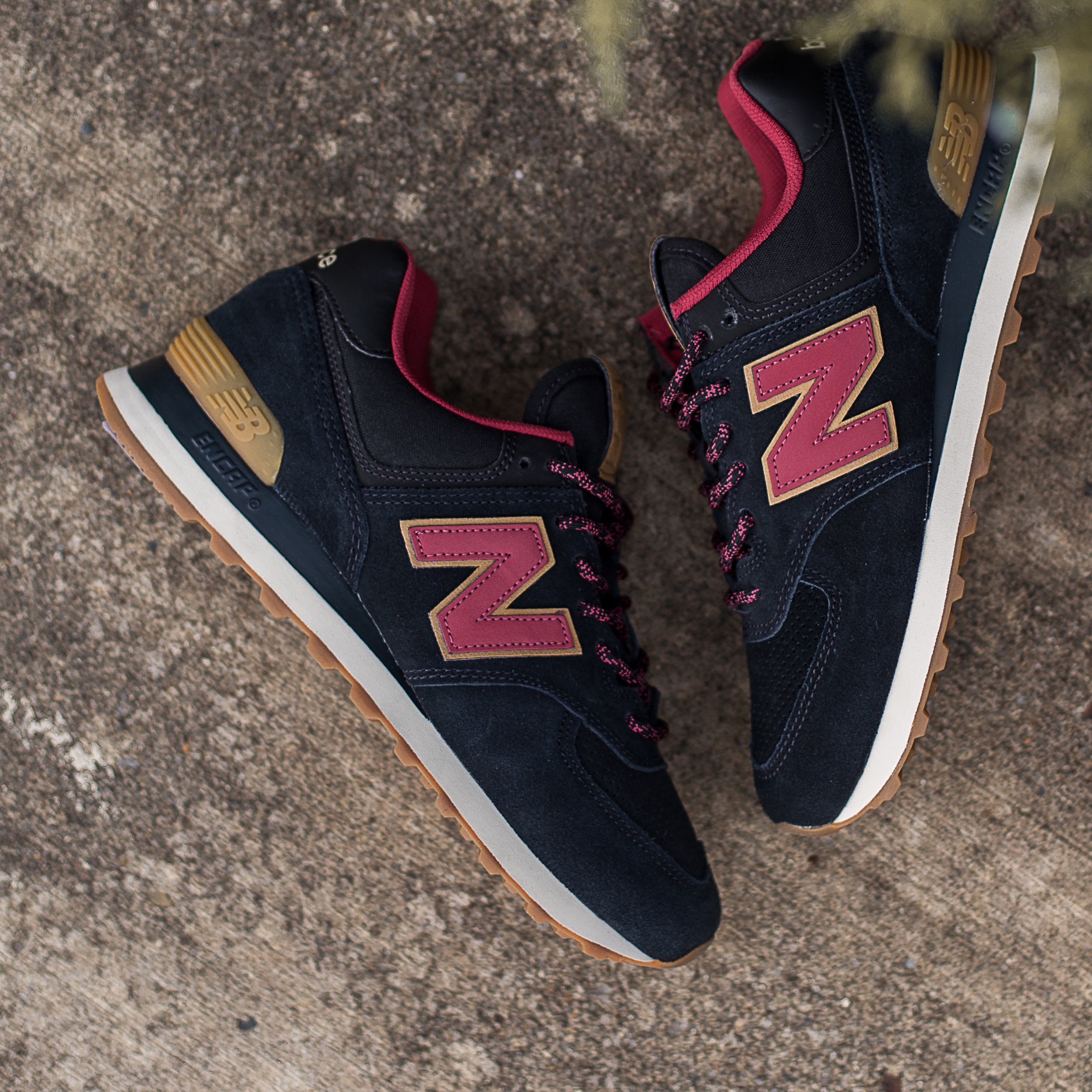 new balance 574 black earth red