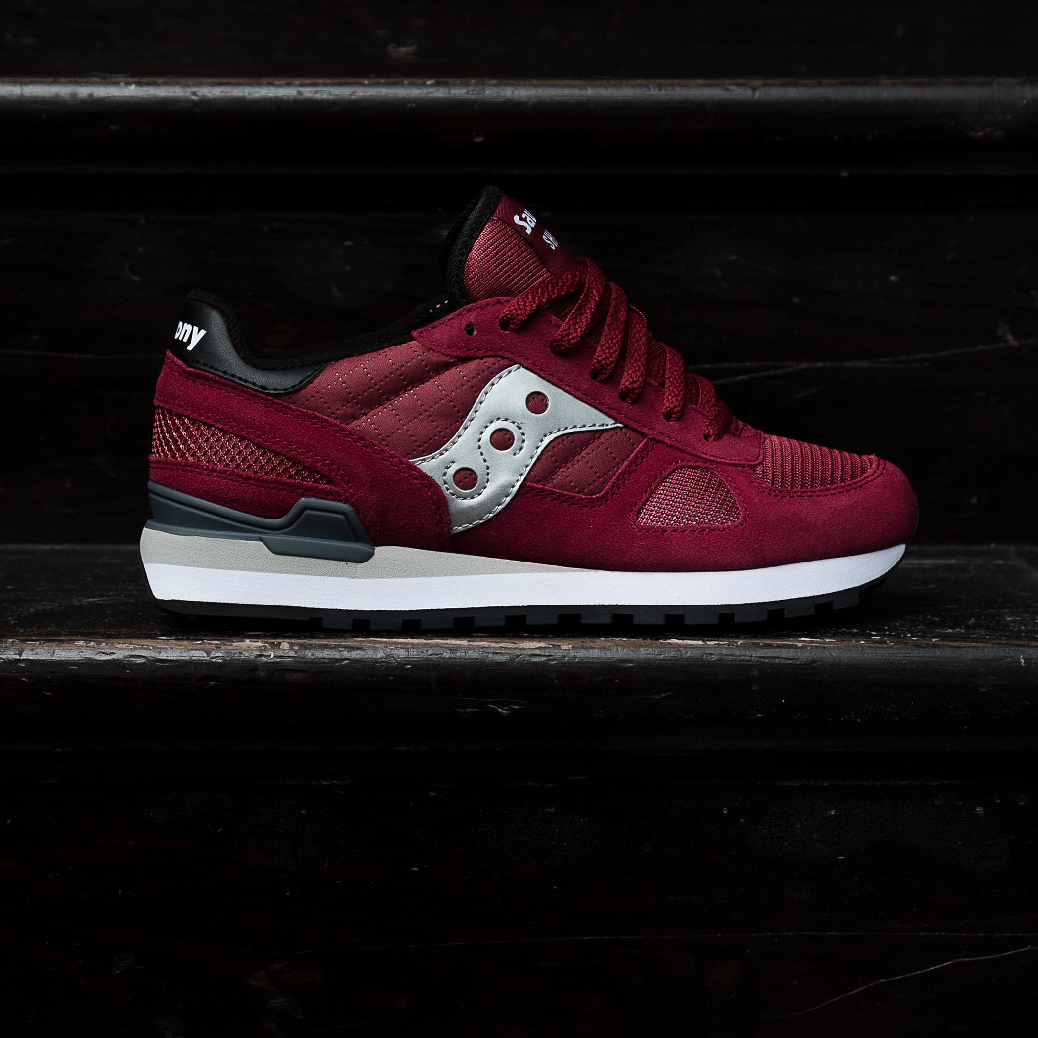 saucony shadow red burgundy