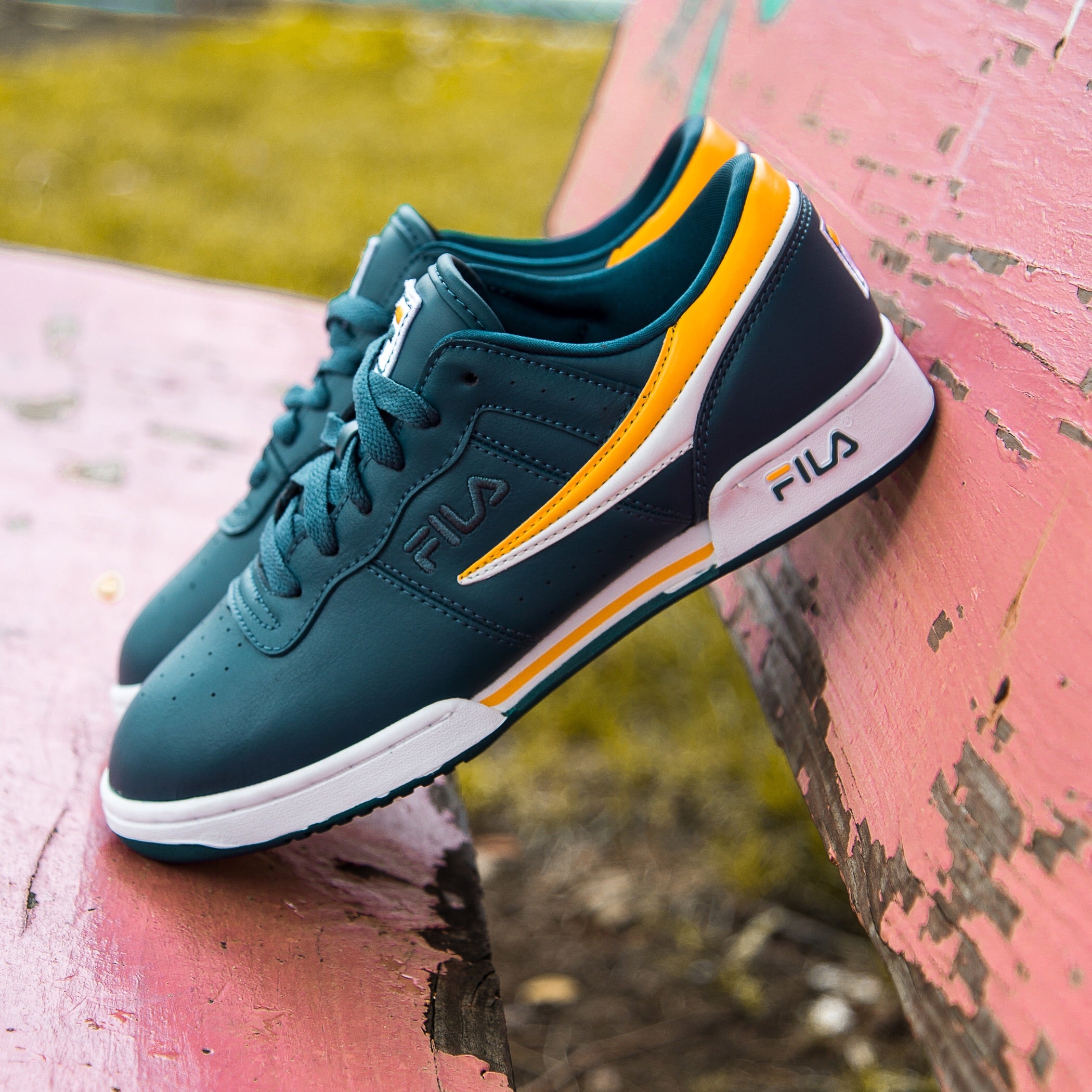 yellow fila original fitness