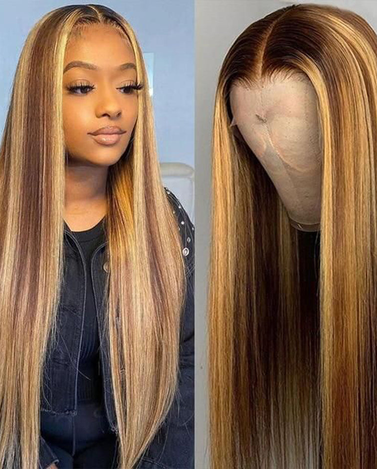 honey brown lace front wigs