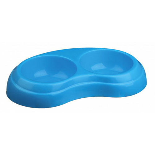 Castron din plastic dublu pentru caini Trixie 10cm