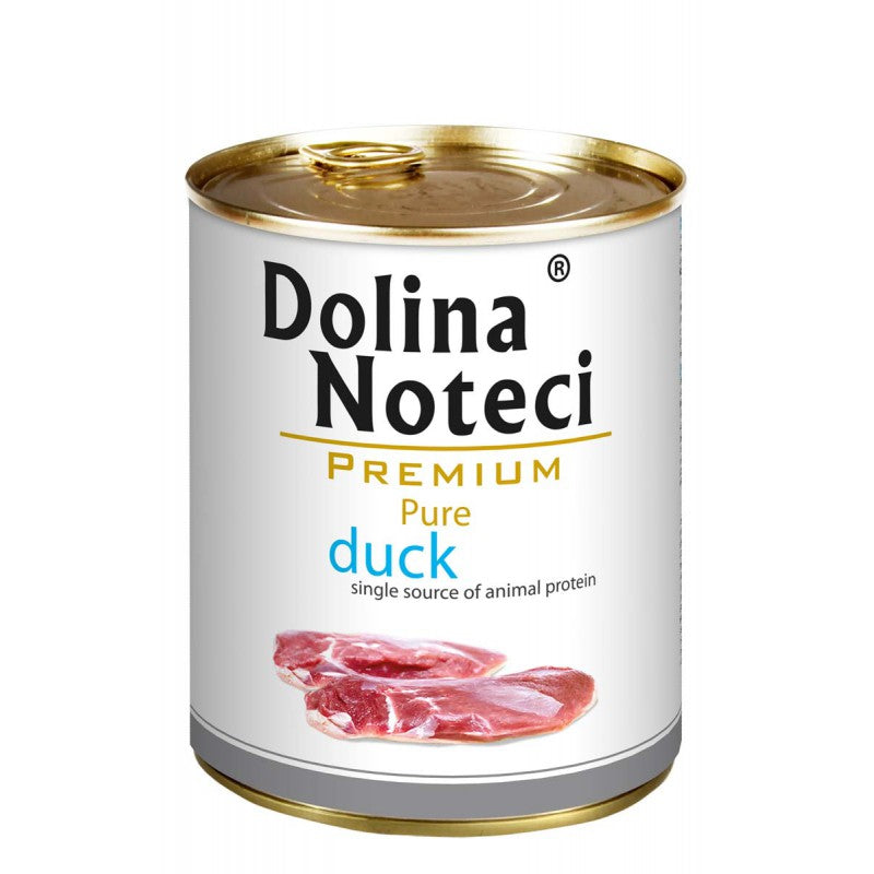 Hrana umeda pentru caini Dolina Noteci Premium Pure cu rata 800gr