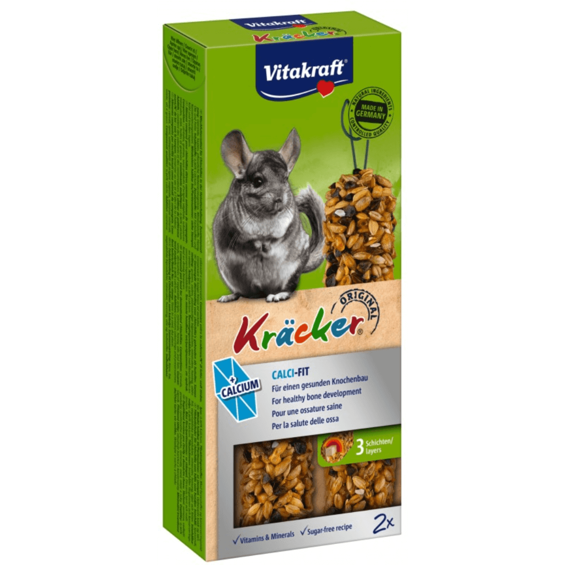 Batoane pentru Chinchilla Vitakraft Calci Fit 112g