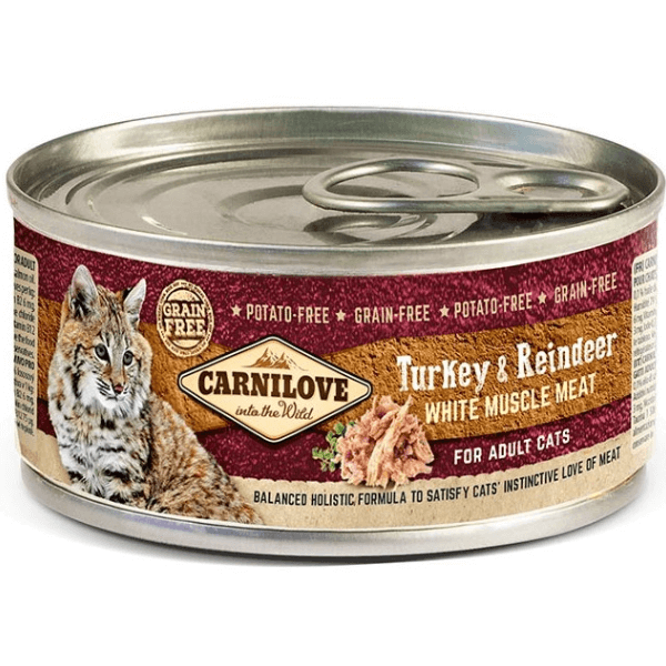 Hrana umeda pentru pisici Carnilove Cat Curcan&Ren 100g