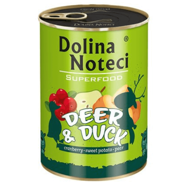 Hrana umeda pentru caini Dolina Noteci SuperFood Cerb&Rata 800g