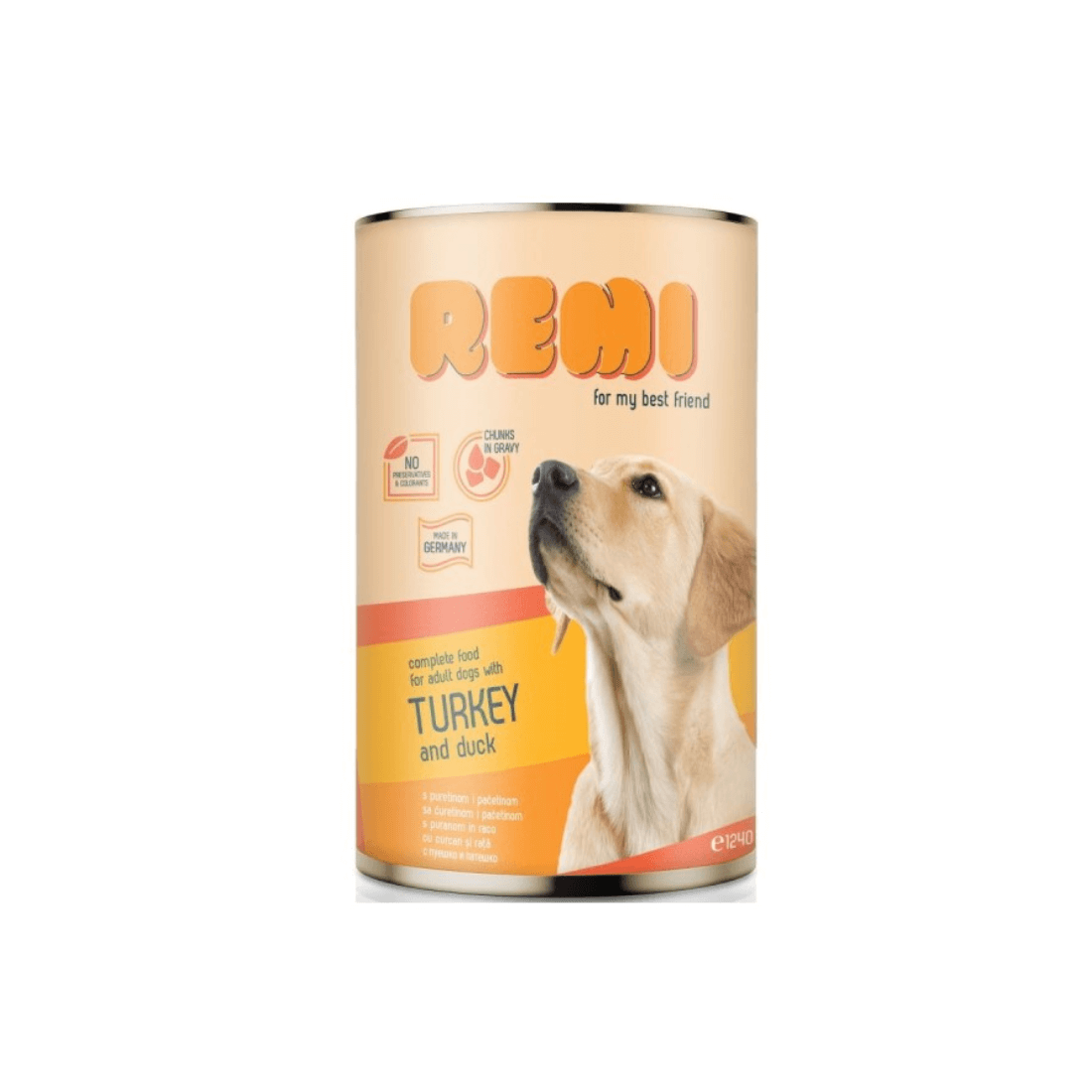 Hrana umeda pentru caini Remi Dog Curcan-Rata 1240g