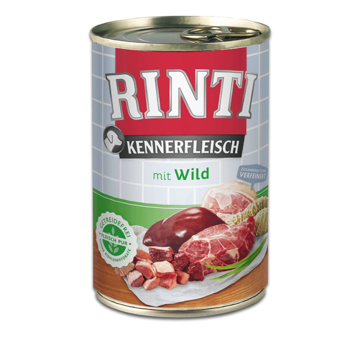 Hrana umeda pentru caini Rinti Adult cu vanat 400 g