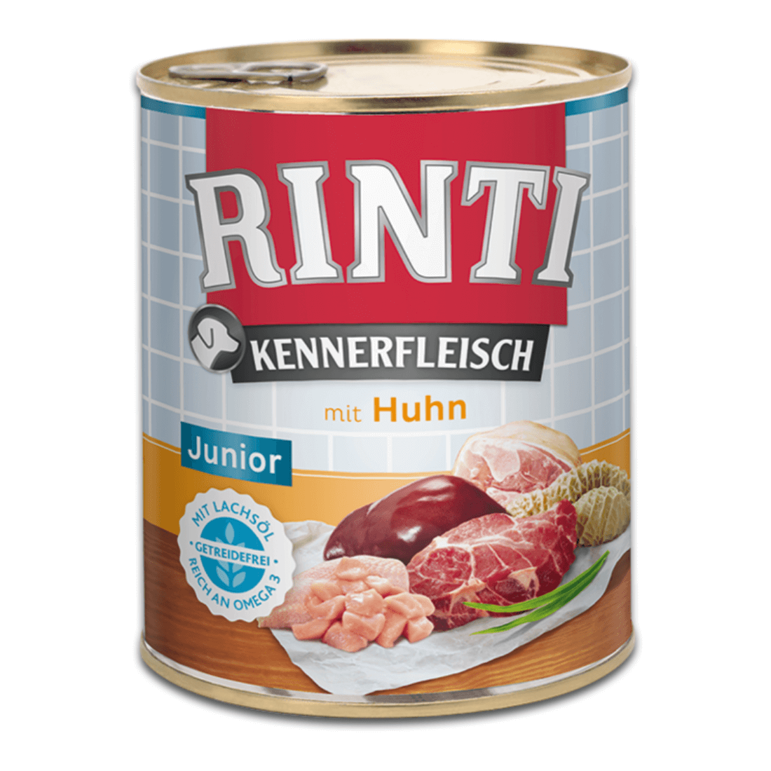 Hrana umeda pentru caini Rinti Junior cu pui 800 g