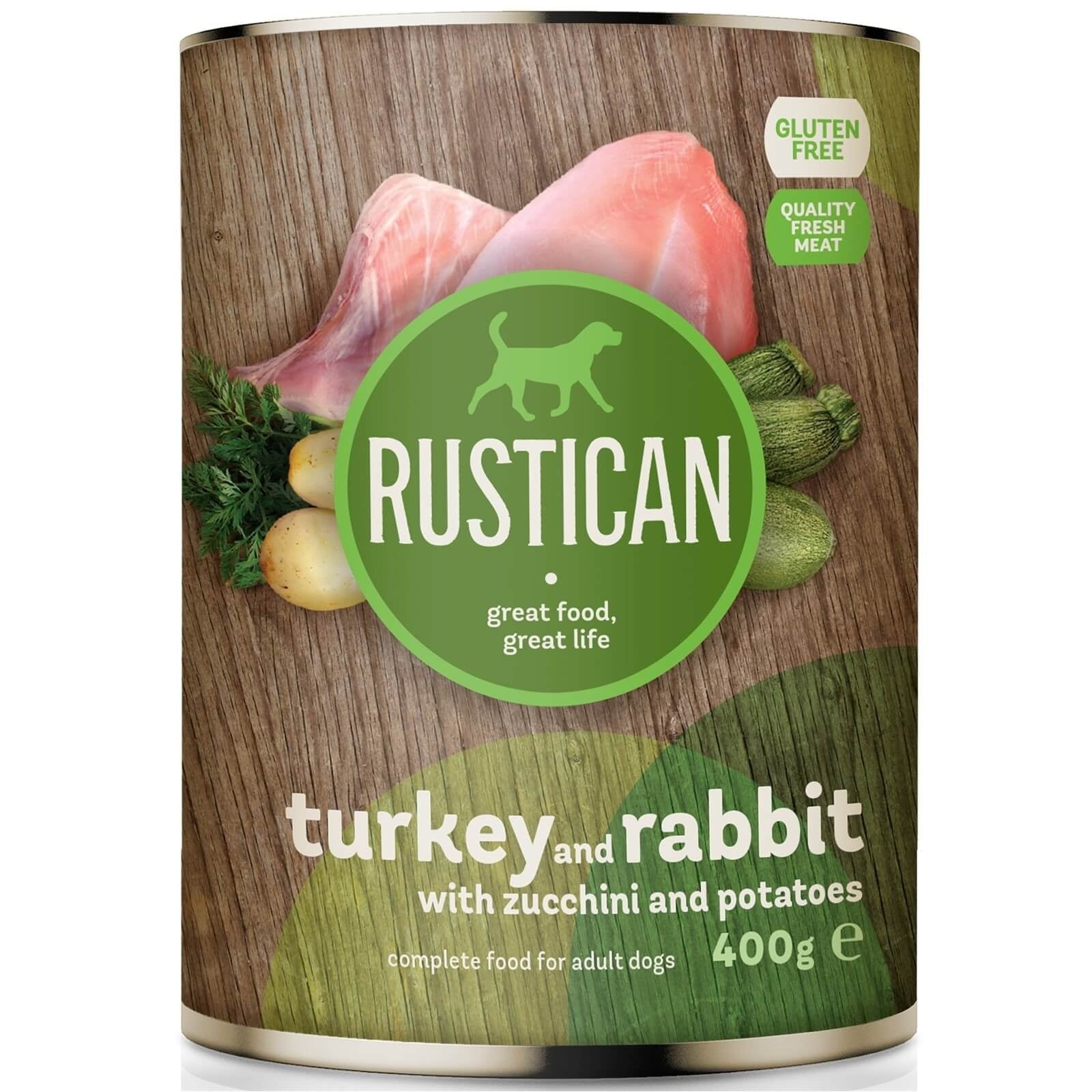 Hrana umeda pentru caini Rustican Curcan-Iepure 400g