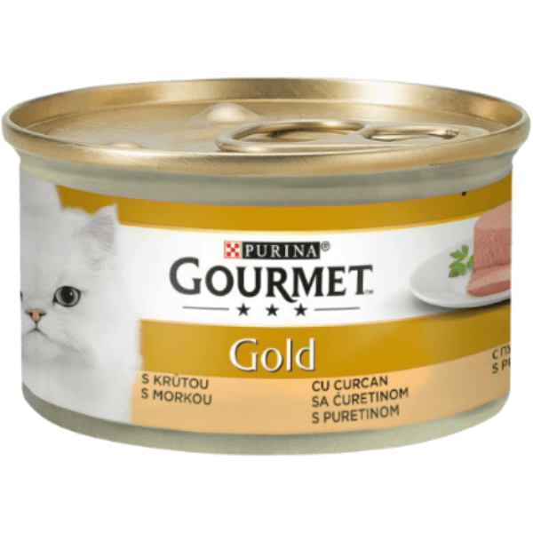 Hrana umeda pentru pisici Gourmet Gold Mousse Curcan 85g