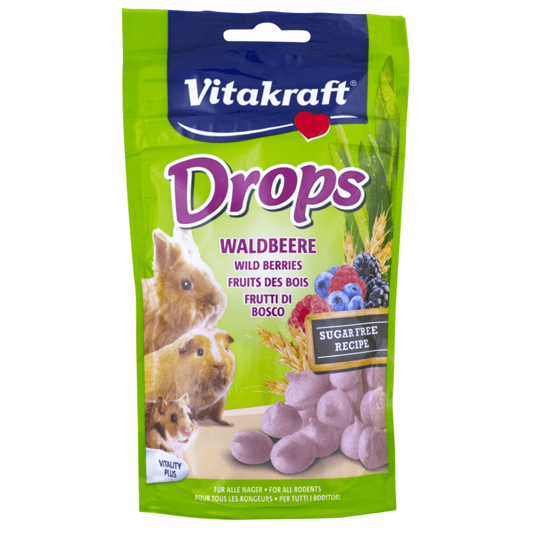 Drops pentru porcusori de Guineea Vitakraft Wild Berries 75g