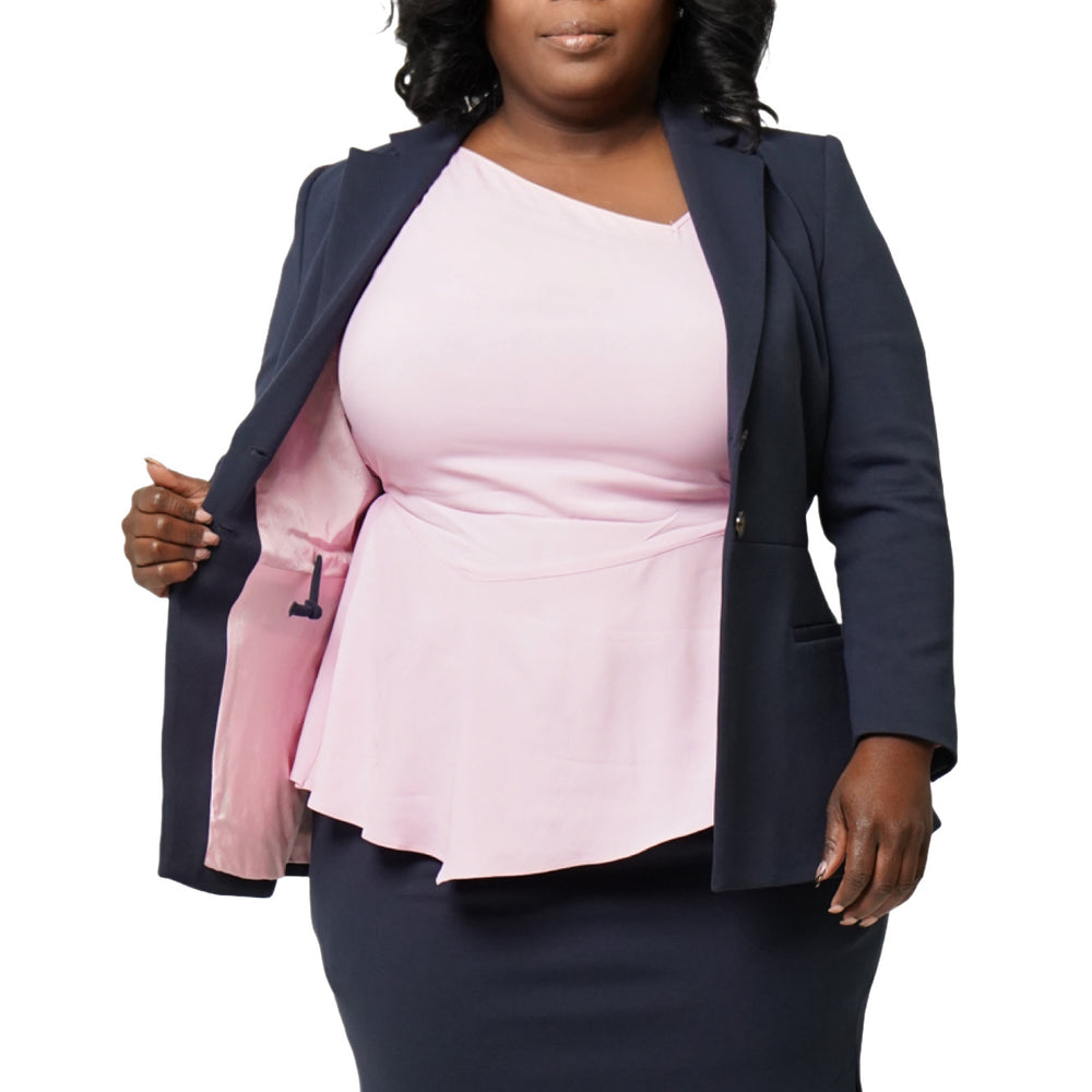 TWO-TONE PEPLUM JACKET (Plus Size) – Cori Beautique Collection