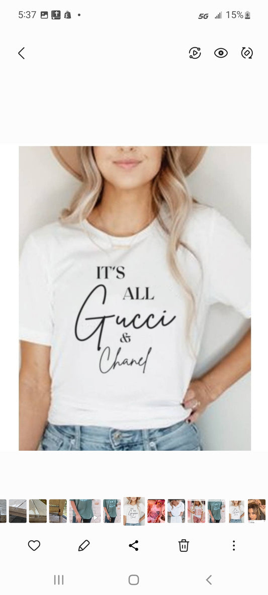 Gucci & Chanel Tee – saved by grace online boutiques