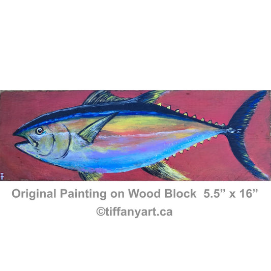 Fish painting, Red Snapper painting, Fishing Gifts for Men