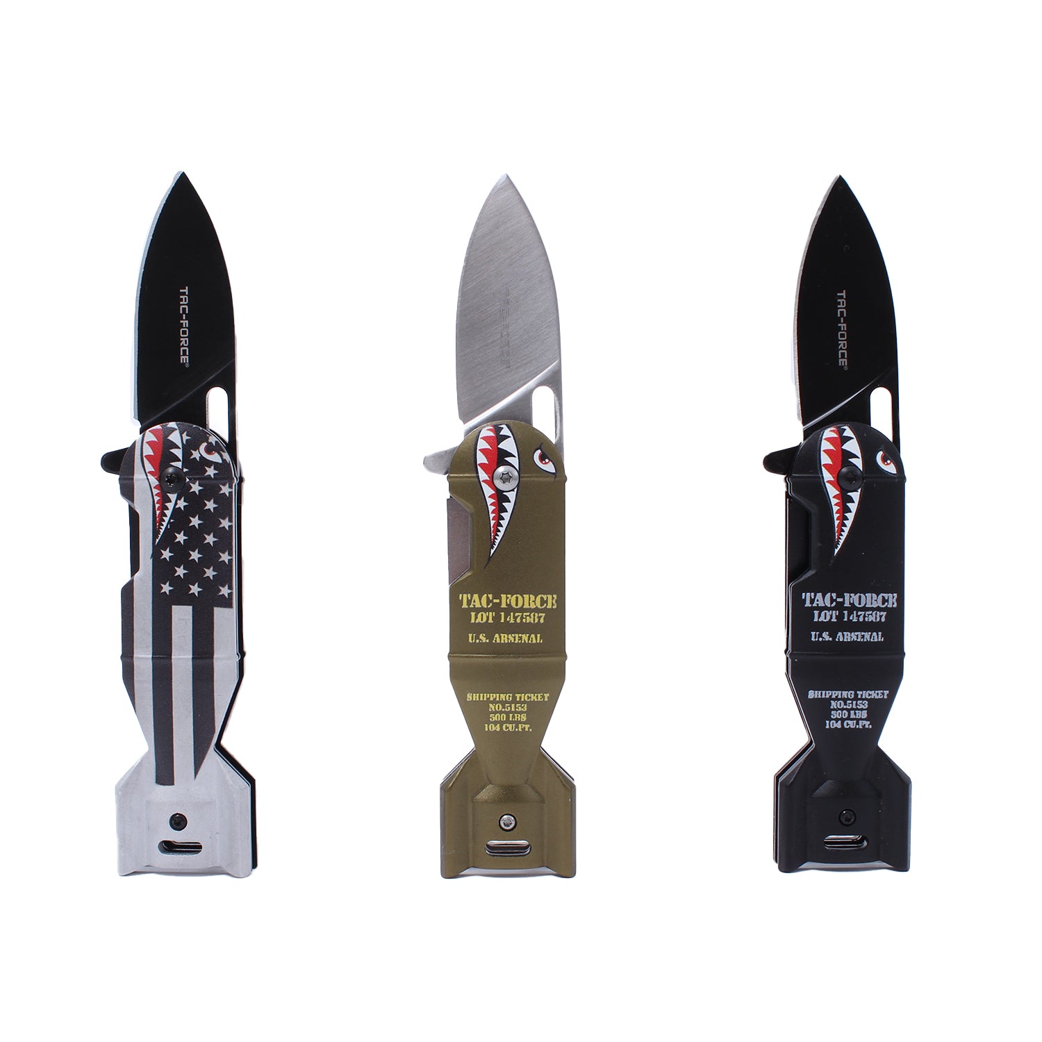 日本限定 TAC-FORCE shark knife bomb ブラック BK