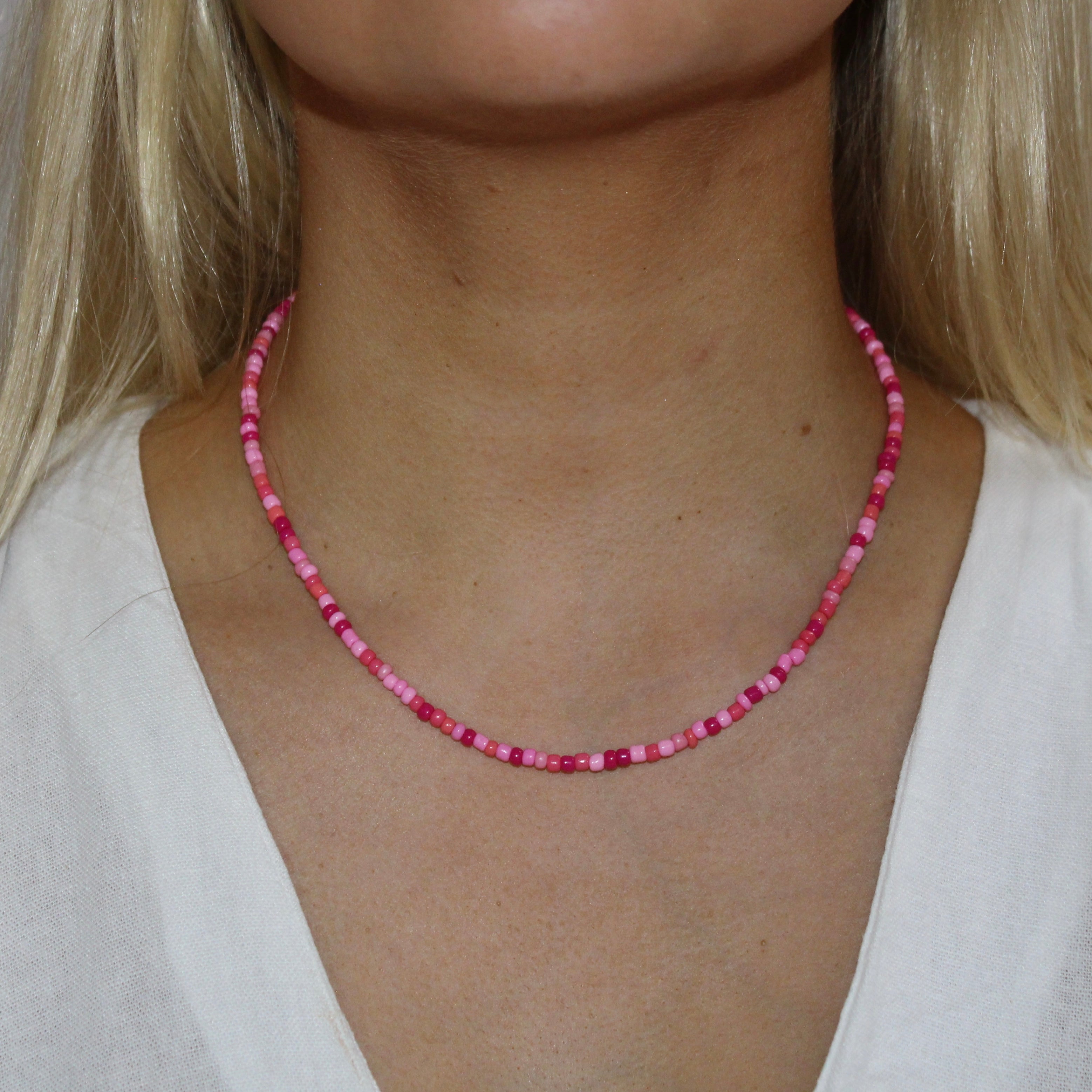 Pink Beaded Necklaces (12) — Titties Vodka