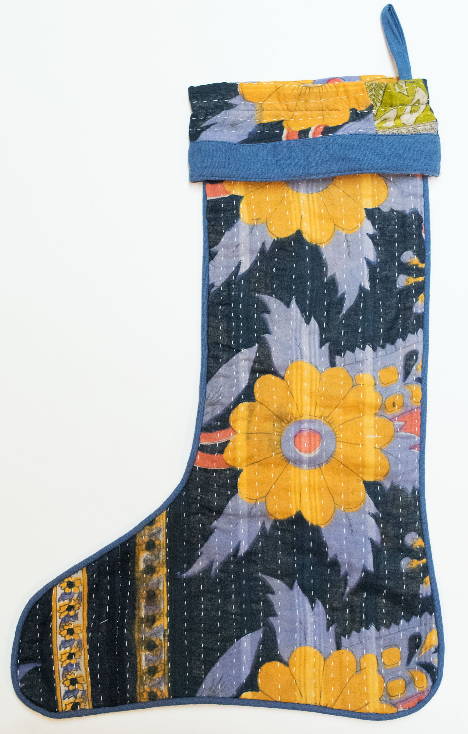 Vintage Kantha Holiday Stocking