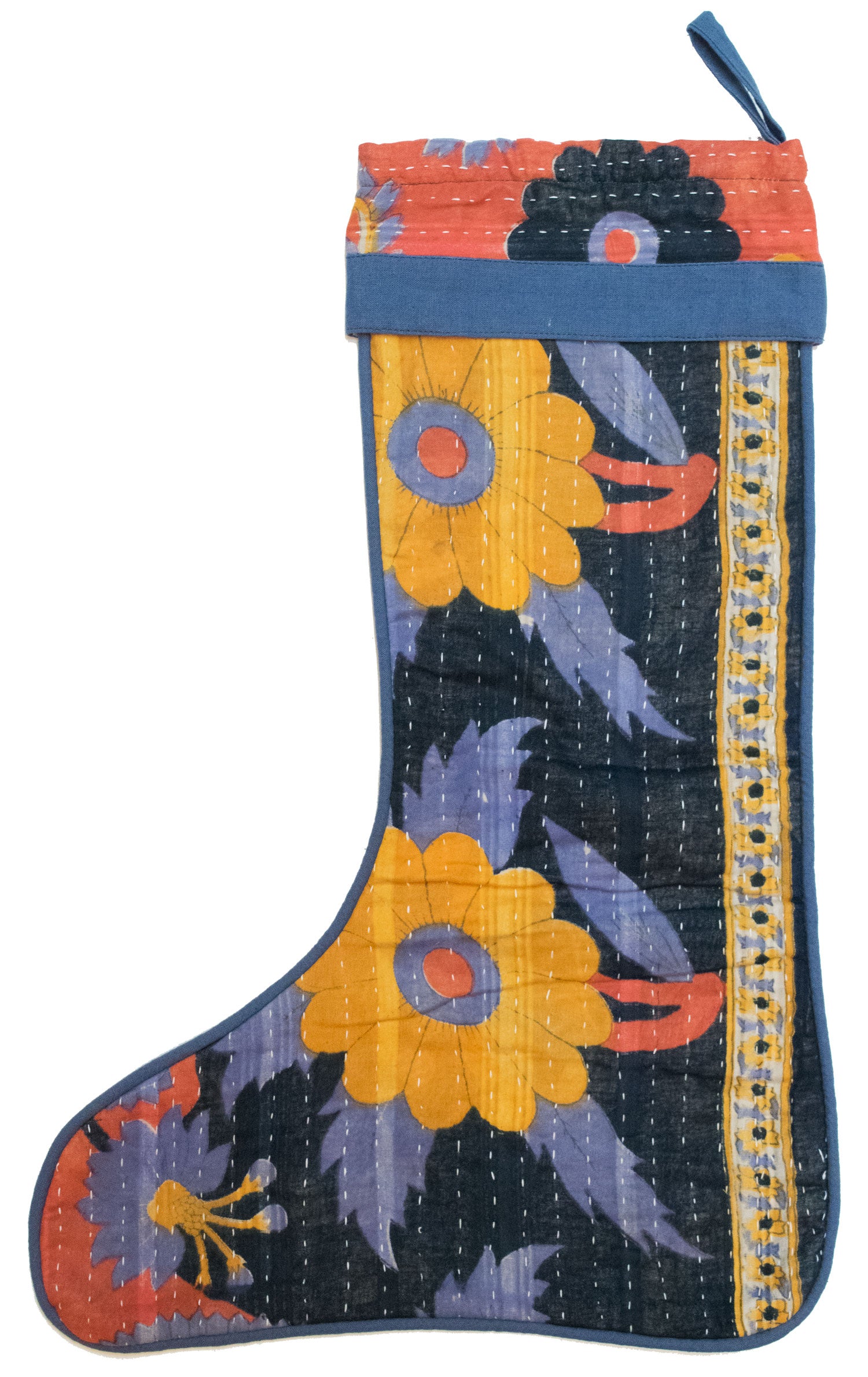 Vintage Kantha Holiday Stocking