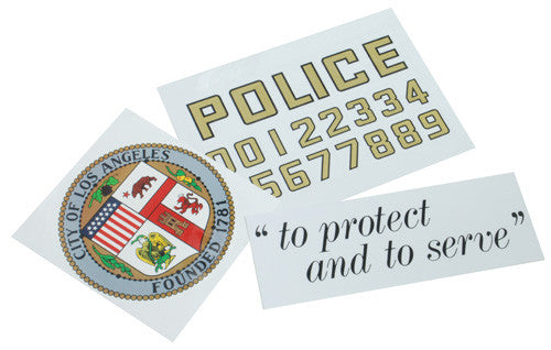 LAPD Police Sticker For Car Door Set Rainbow8 Company