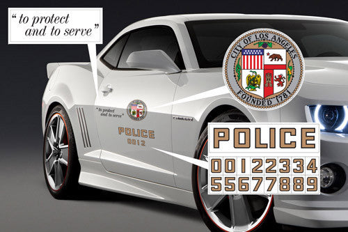 LAPD Police Sticker For Car Door Set Rainbow8 Airsoft 