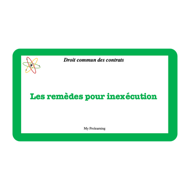 Recto de flash-card sur le droit des contrats