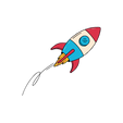 Logo Fusée - Symbolisant innovation et rapidité