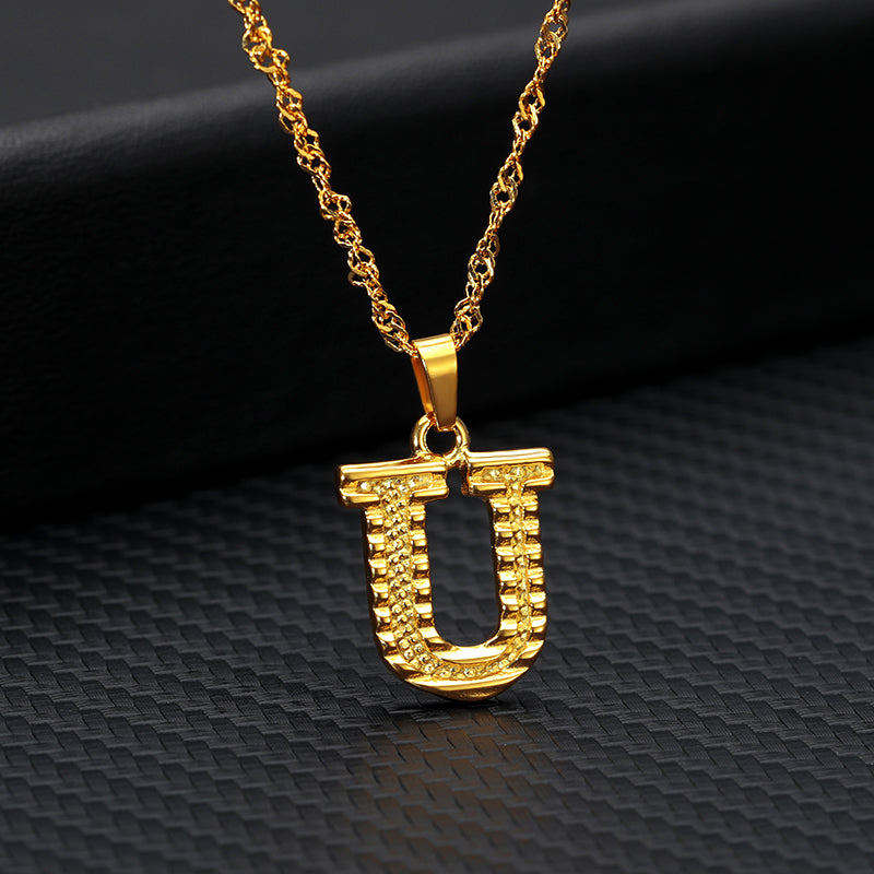 gold-plated pendant necklace