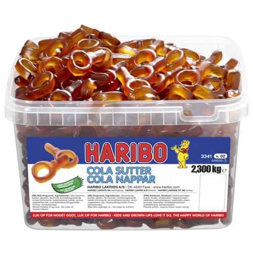 Se Haribo Nappa Cola - 2.3 Kg. hos SlikWorld