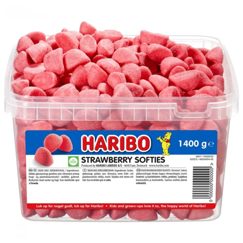 Se Haribo Strawberry - 1.4 kg. hos SlikWorld