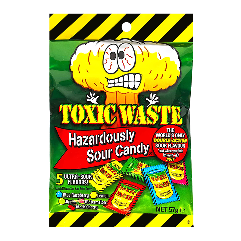 Se Toxic Waste Hazardously Sour Candy hos SlikWorld