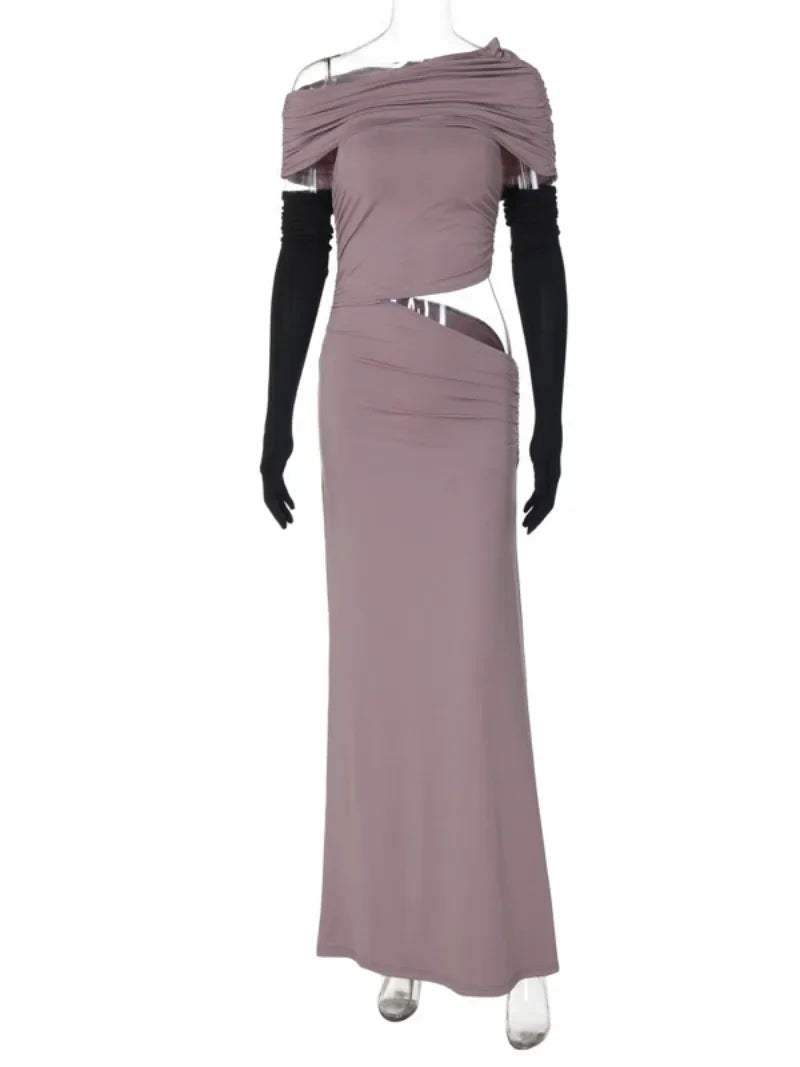 One Shoulder High Waist Evening Dress for Women - Image 6