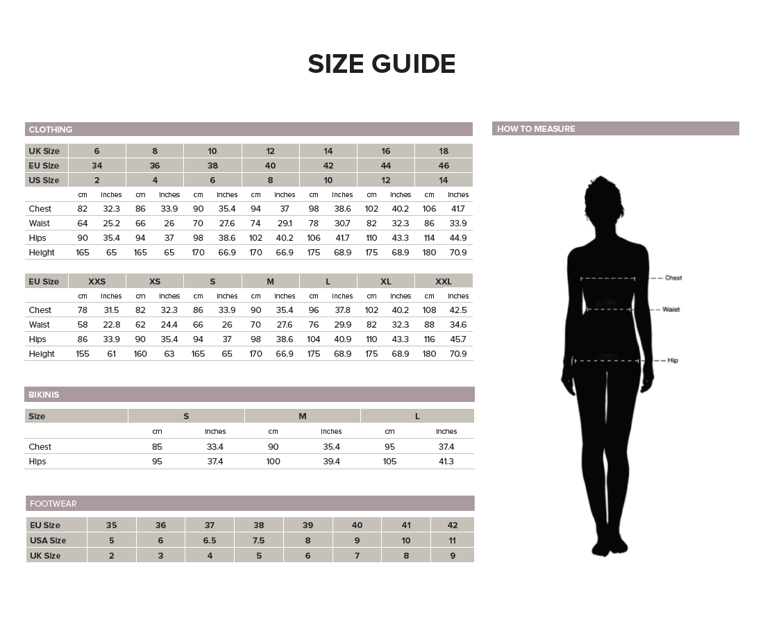 Porterist Size Guide