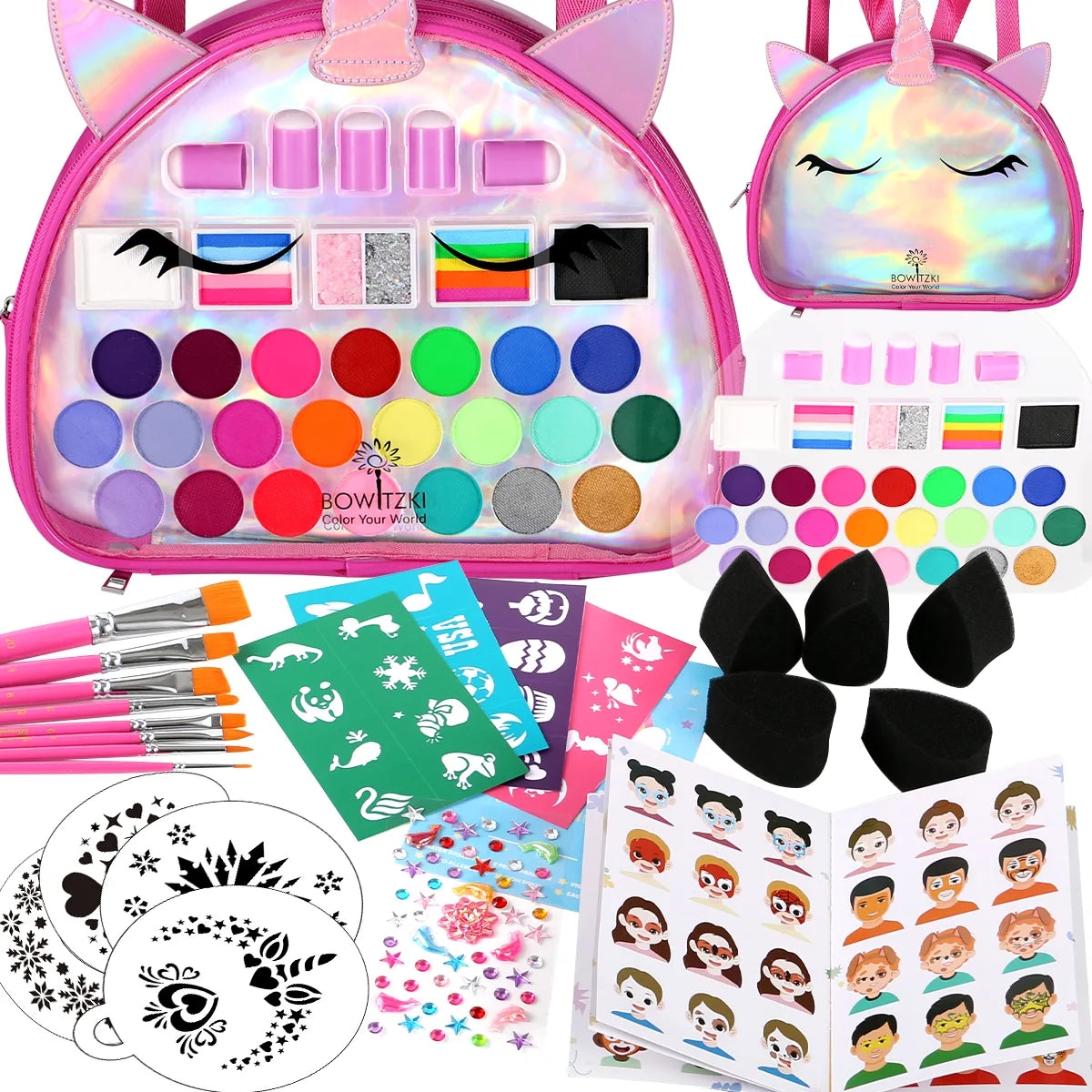 Unicorn Face Paint Kit for Kids - Pink