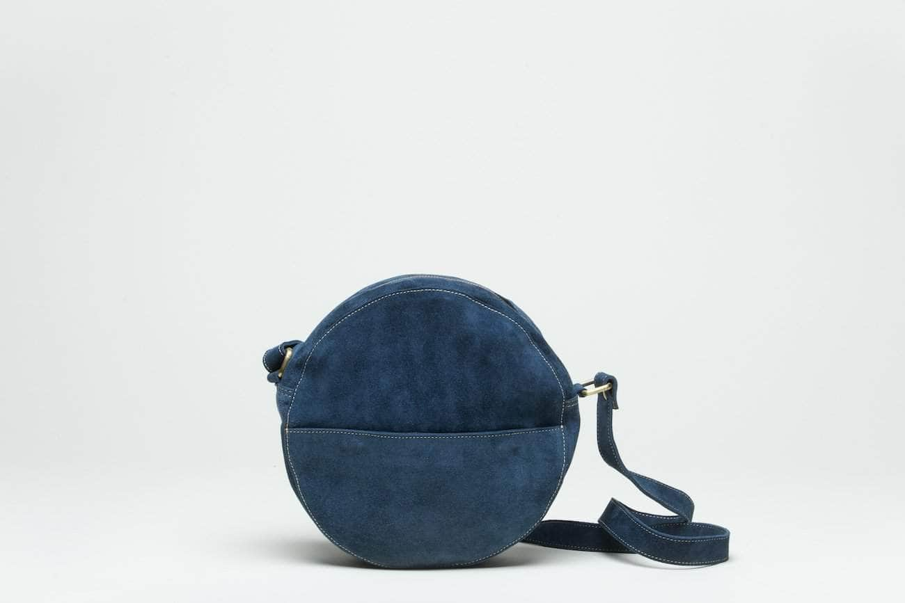 navy circle bag