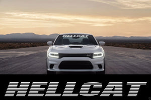 Hellcat Windshield Banner sticker decal Dodge Charger Challenger Mopar - OneDirectFit