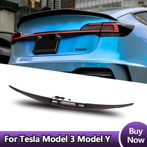 19-23 Tesla Model 3 Y Model3 ModelY LED Through Taillights 2019-2023 Rear Tail Lights DRL Running Lamp - OneDirectFit