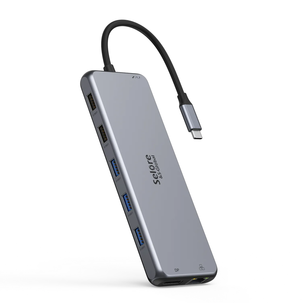 DrPhone MD6 - Adaptateur Multiport Hub USB-C 13 en 1 - Station d