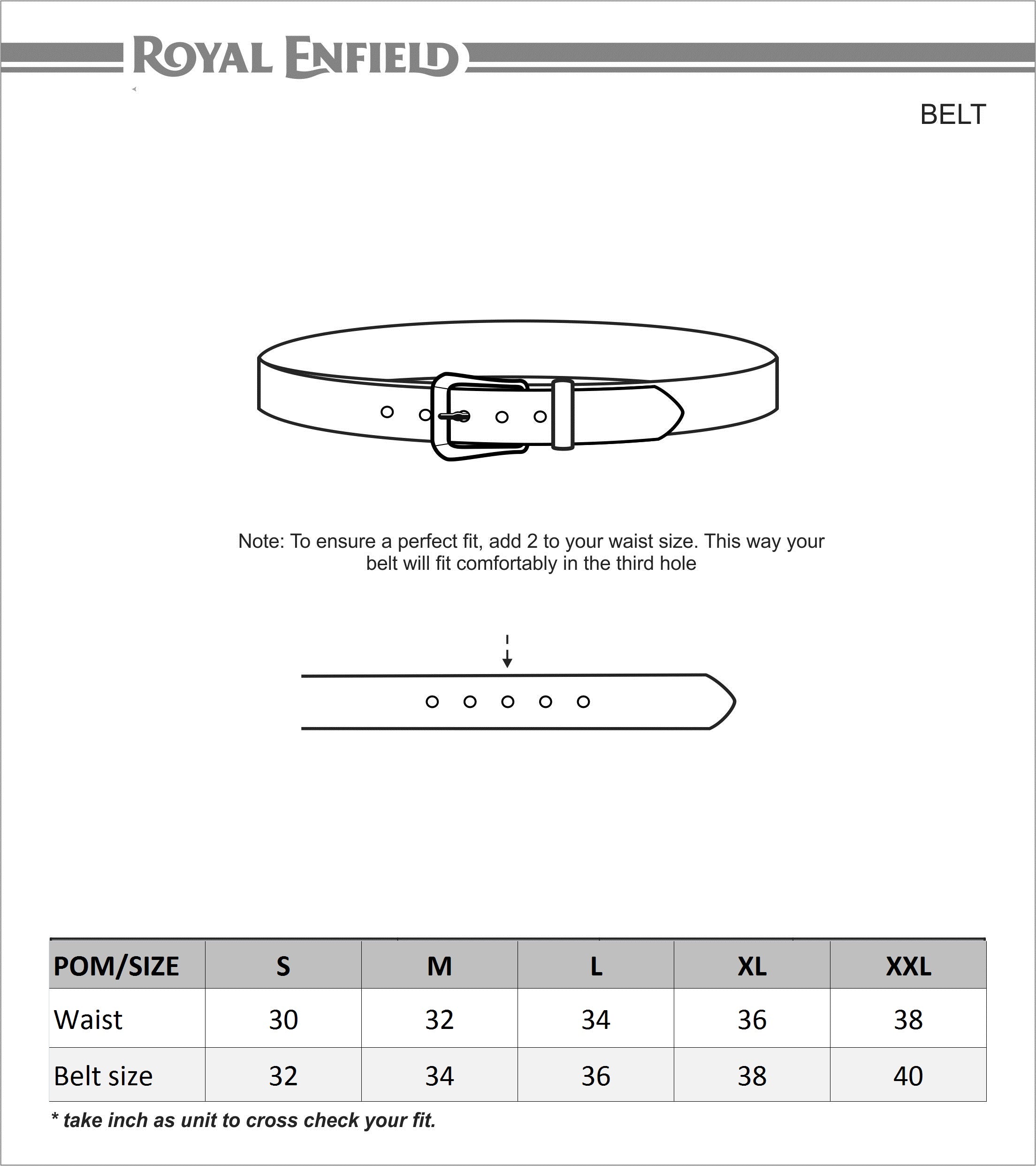 Bevelled Buckle Belt Brown | Royal Enfield