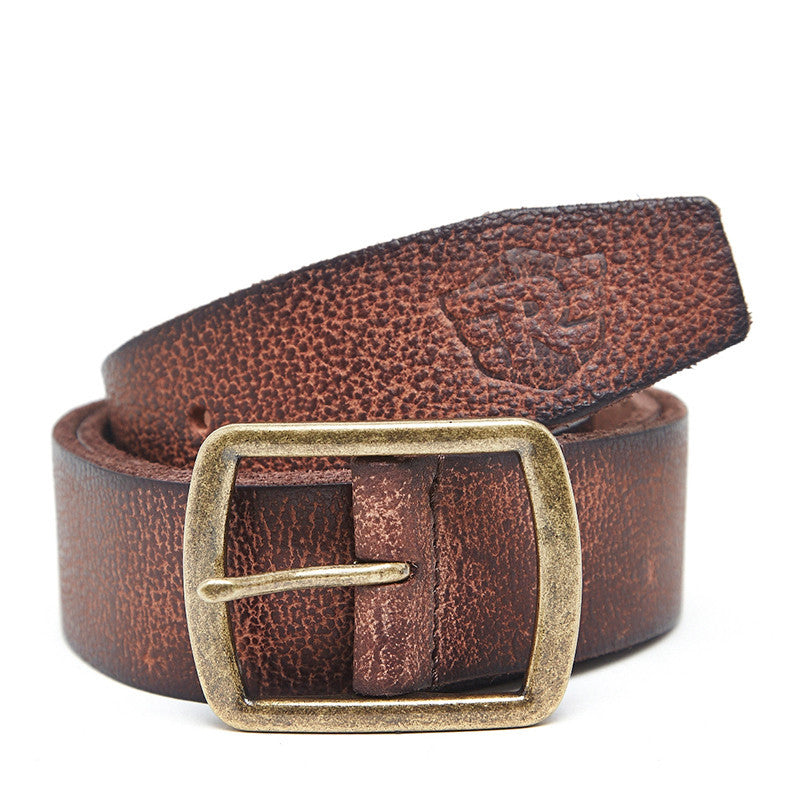 Buy Distressed Edge Leather Belt (Brown) Online | Royal Enfield Store